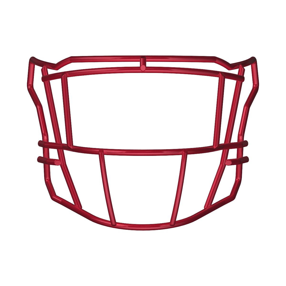 Riddell SF-2EG-SW red football facemask for SpeedFlex helmets with wide vision design and NOCSAE certification