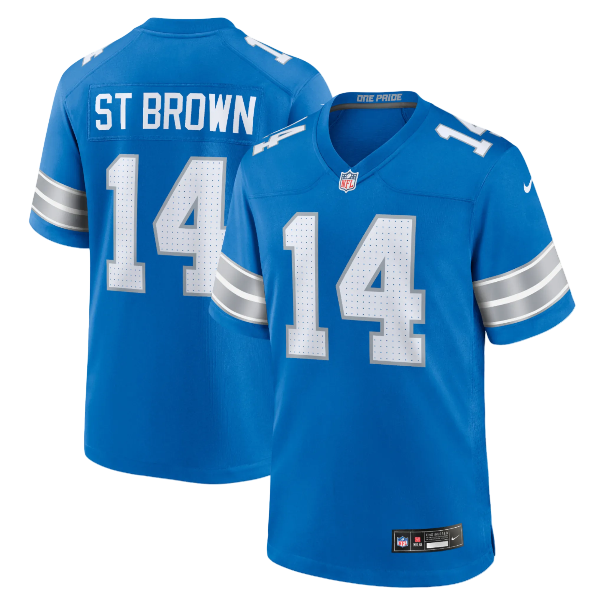Camiseta de juego Nike de Amon-Ra St. Brown (Detroit Lions)