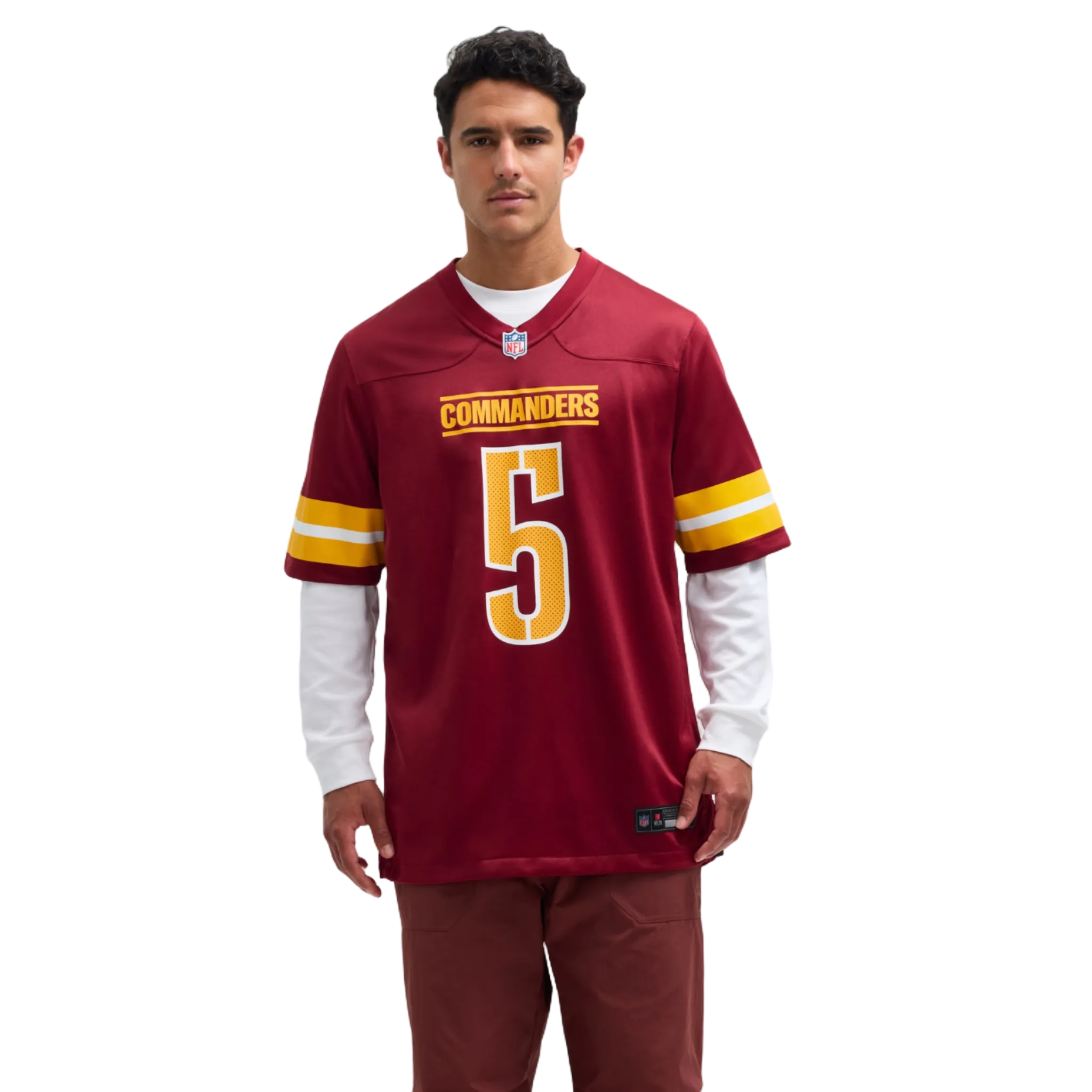 Camiseta de juego Nike de Jayden Daniels (Washington Commanders)