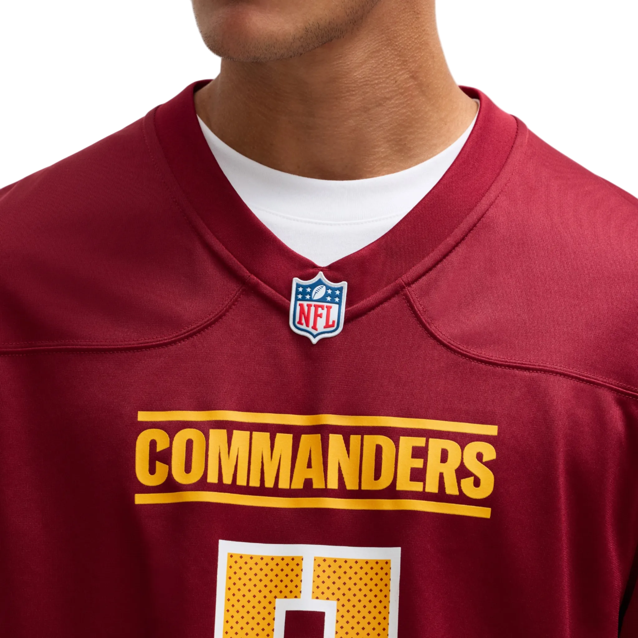 Camiseta de juego Nike de Jayden Daniels (Washington Commanders)