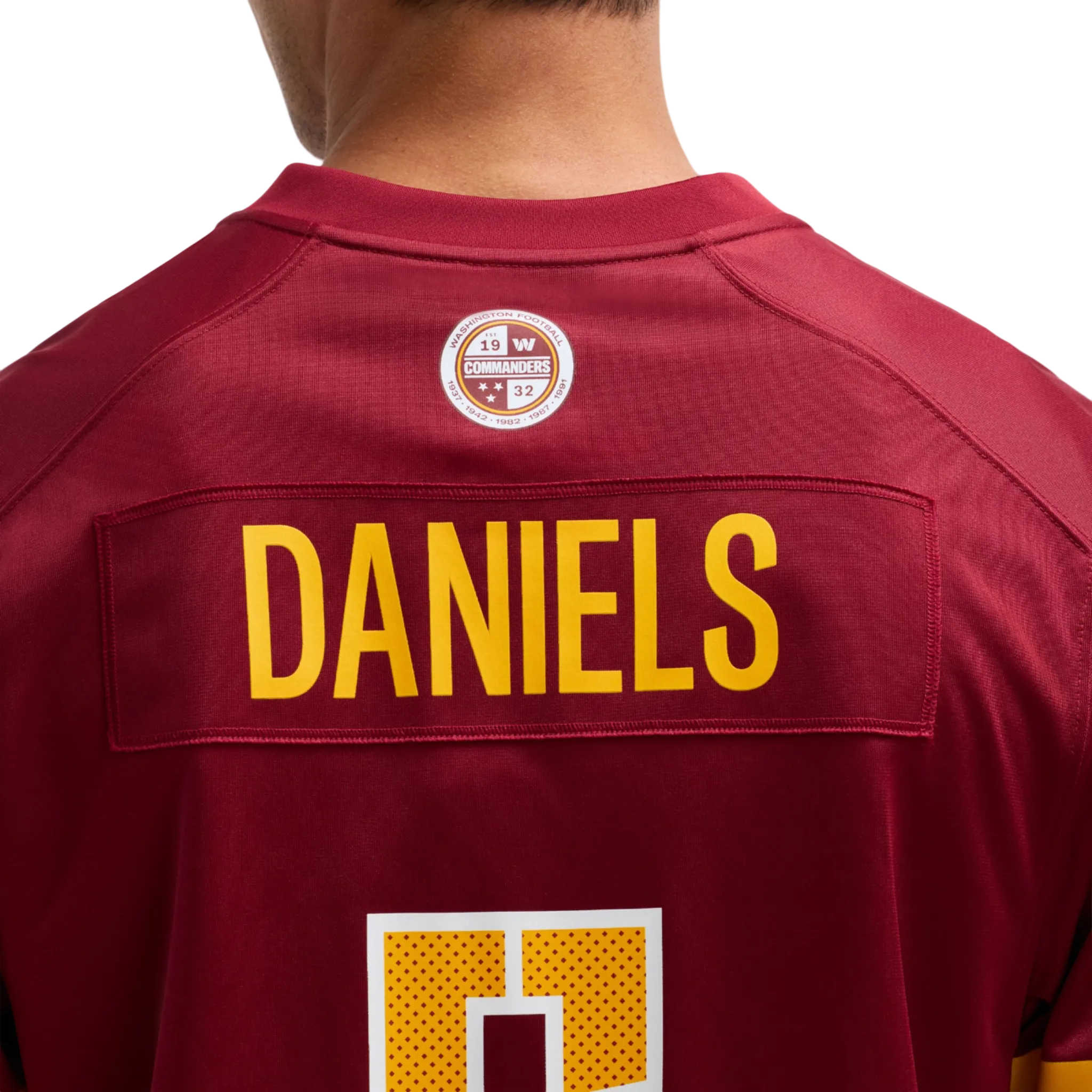 Camiseta de juego Nike de Jayden Daniels (Washington Commanders)