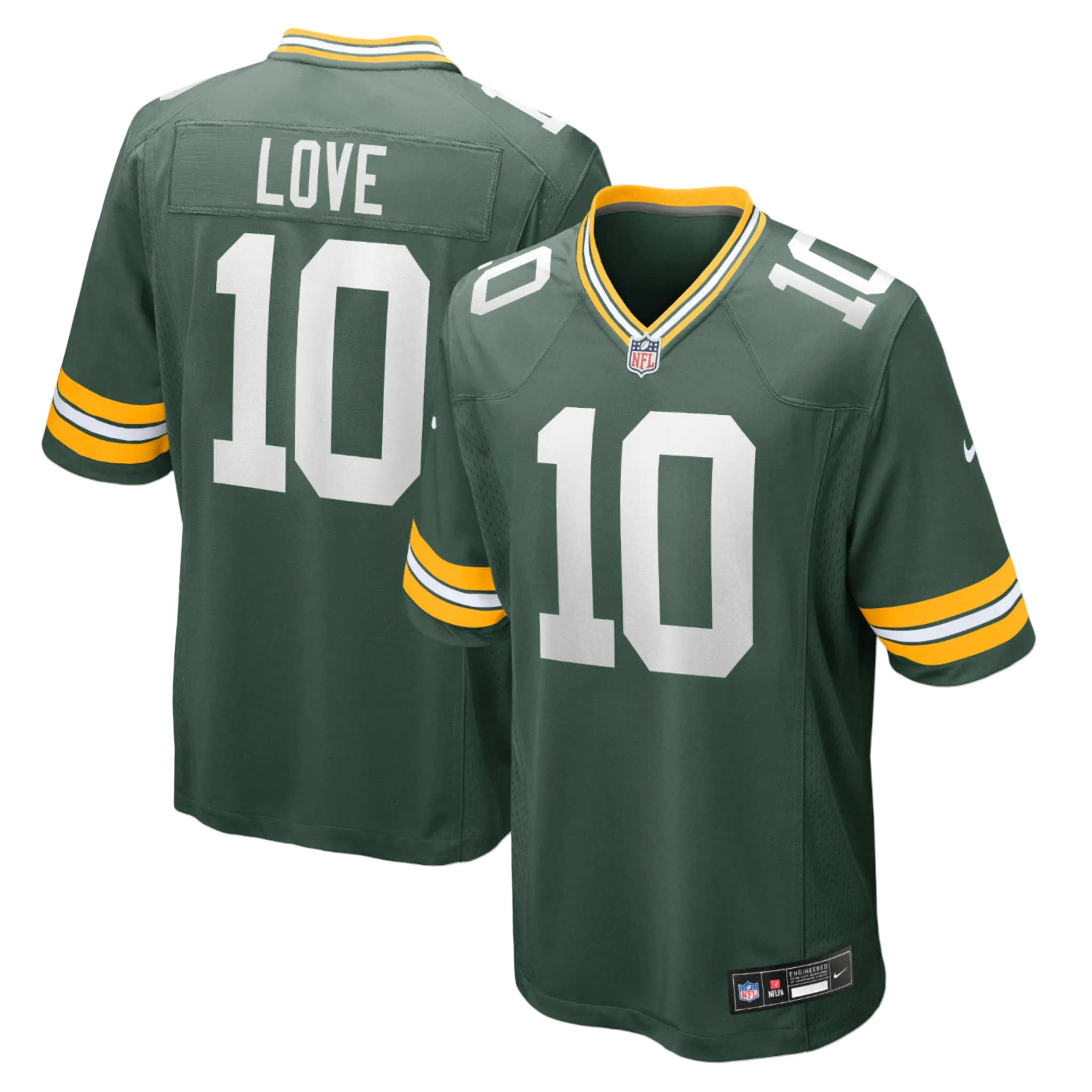 Camiseta de juego Nike de Jordan Love (Green Bay Packers)