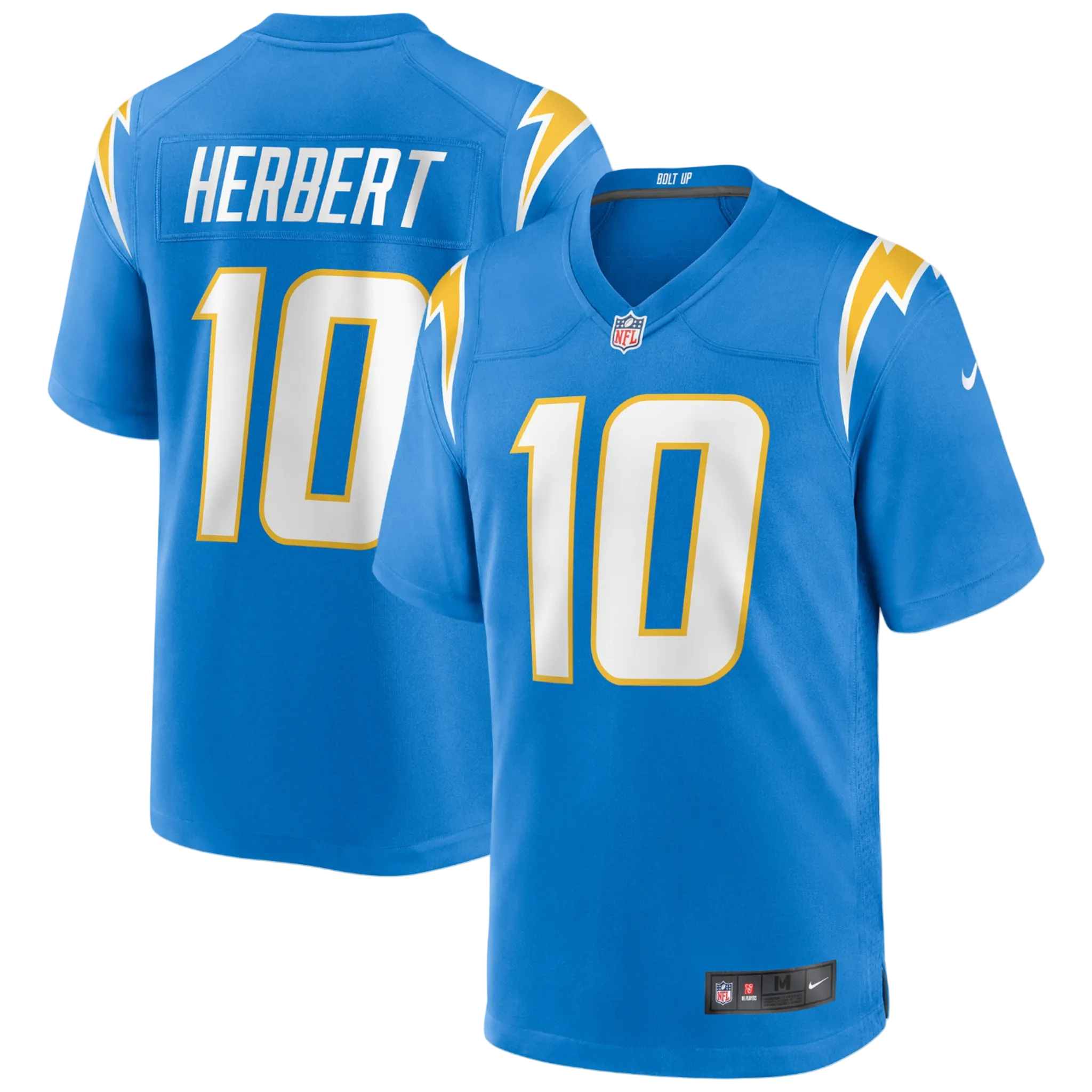 Camiseta de juego Nike de Justin Herbert (Los Angeles Chargers)