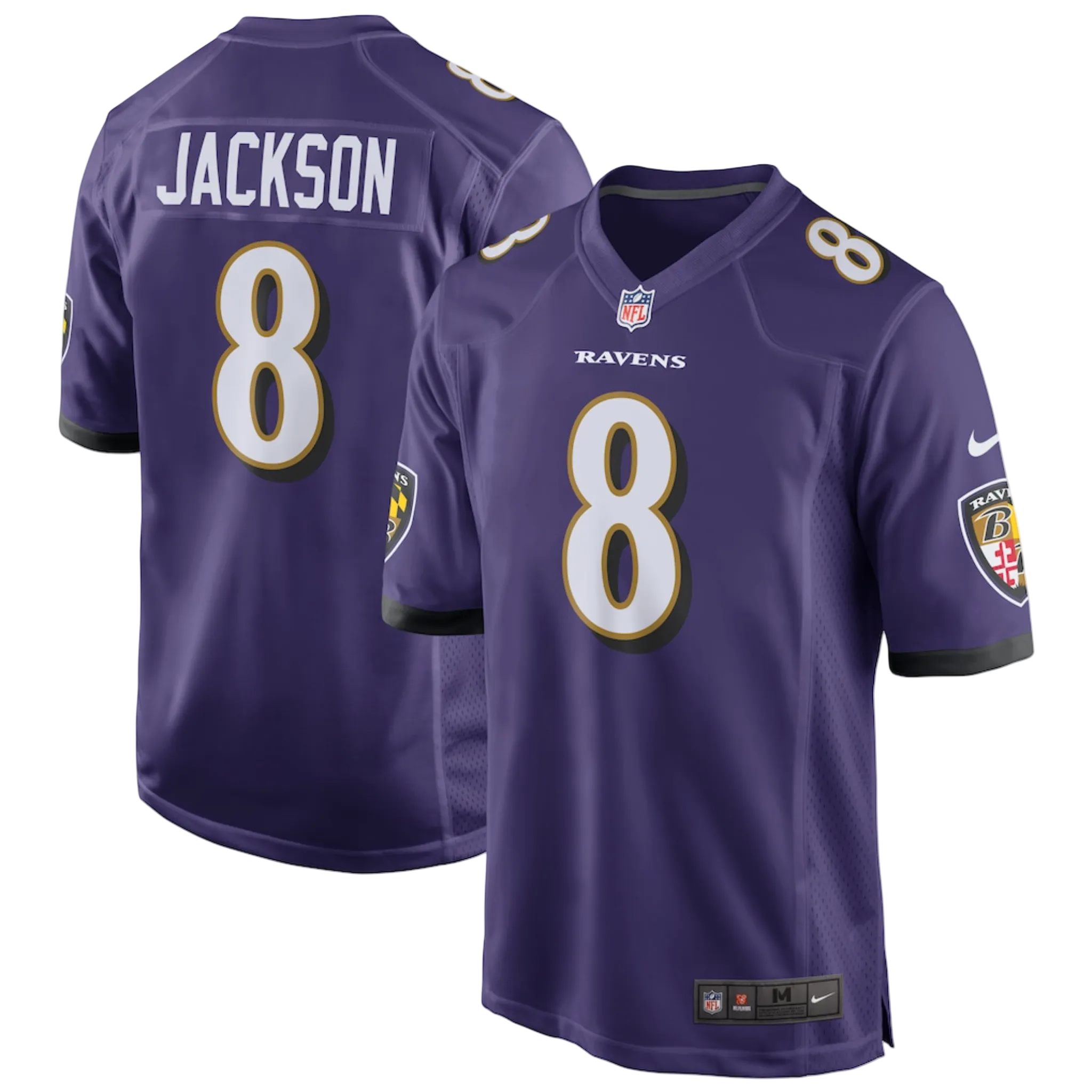 Camiseta de juego Nike de Lamar Jackson (Baltimore Ravens)