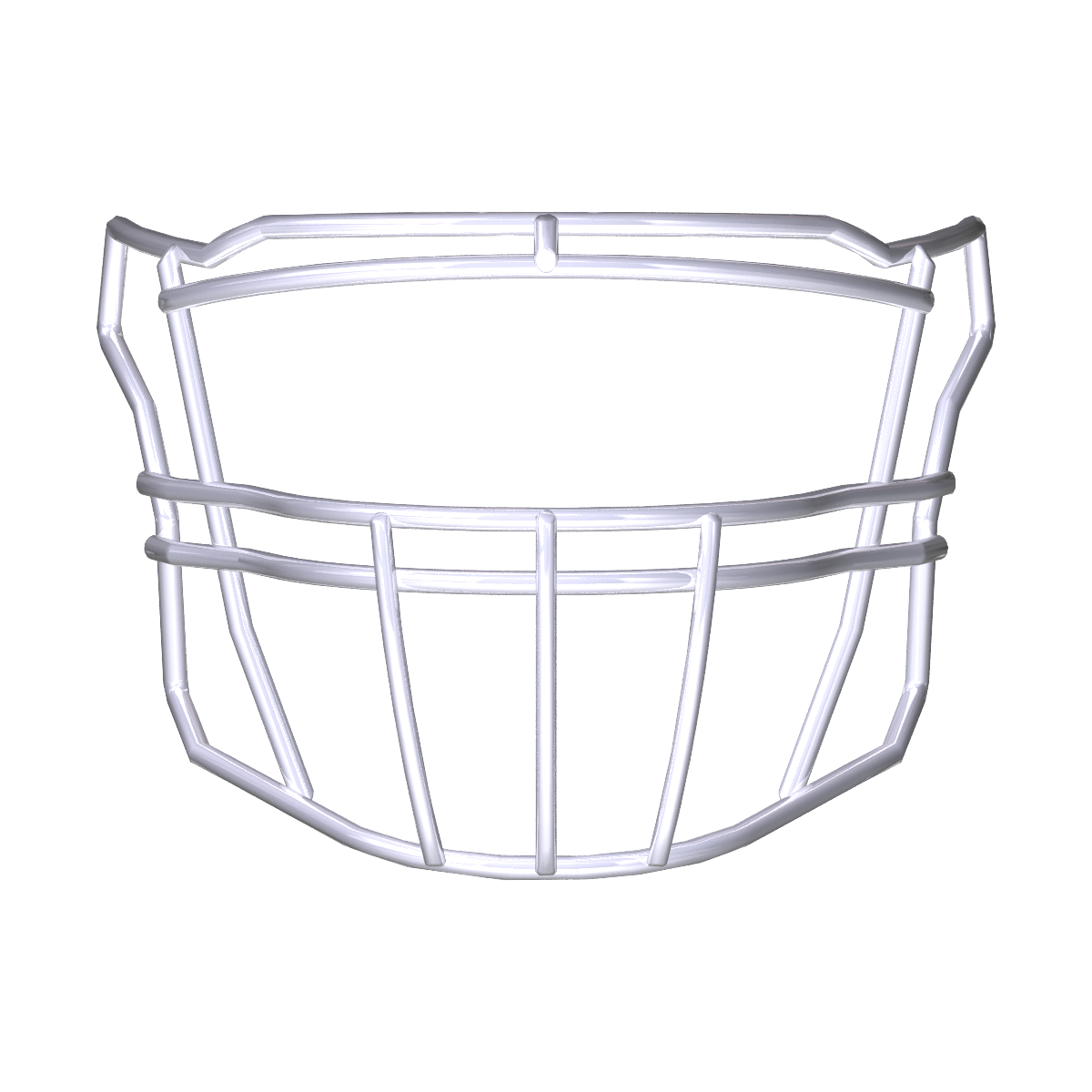 Riddell SF-2BDC white football facemask compatible with SpeedFlex platform for linebackers and linemen, sold without hardware kit.