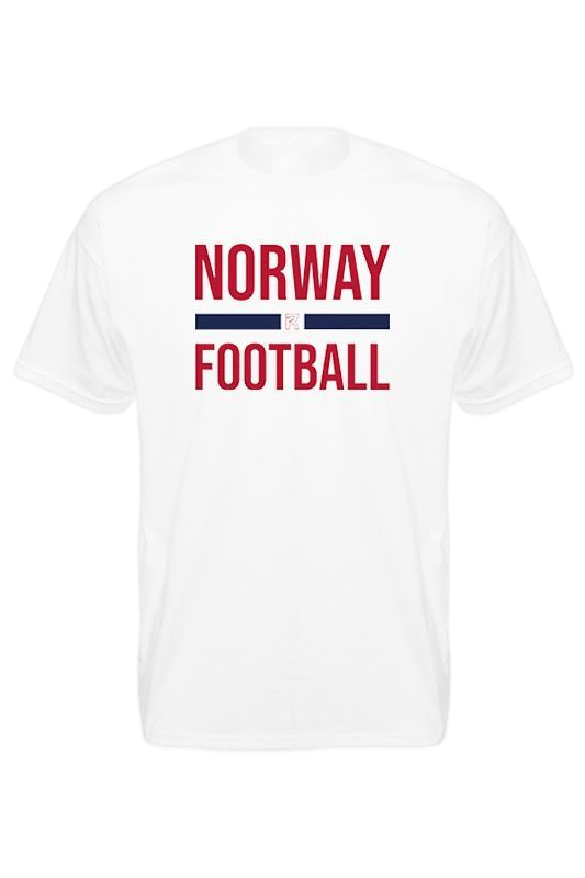 White Norway Football t-shirt made of soft 100% cotton with Norway Football text on the chest