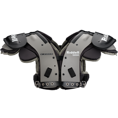Riddell Smoke AP low-profile football shoulder pads with flat pad design and swivel front for all-purpose positions