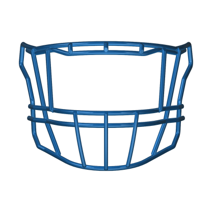 Riddell SF-2EG-II-HD blue football helmet faceguard compatible with SpeedFlex, suitable for multiple positions without hardware kit