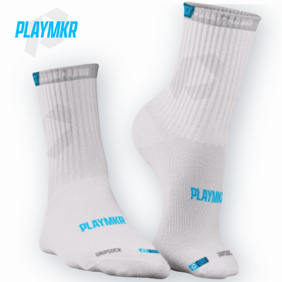 Playmkr Calcetines con agarre blancos
