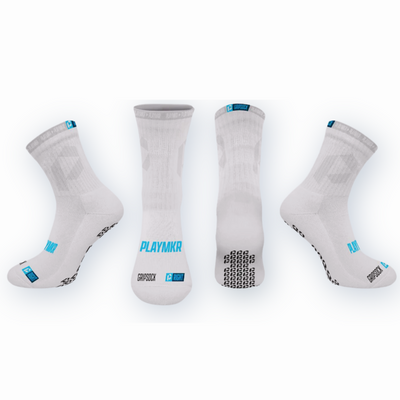 Playmkr Calcetines con agarre blancos