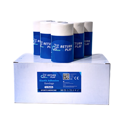 Return to Play Venda adhesiva elástica EAB Pack de 12 10 cm × 4,5 m