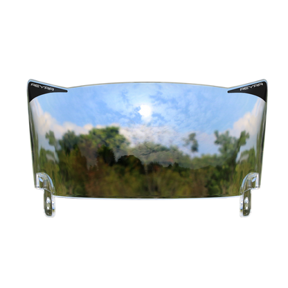 Reyrr VIZU Clear Photochromic football visor with ultra-wide polycarbonate lens and adaptive tint technology for Riddell Speedflex and Schutt F7 helmets.