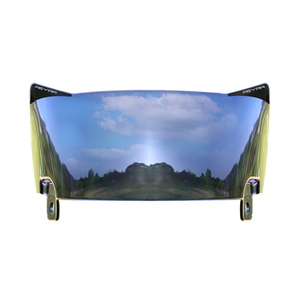 Reyrr VIZU Midnight Black football visor with ultra-wide, distortion-free lens and UV protection for Riddell Speedflex and Schutt F7 helmets