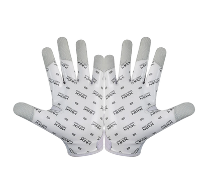 IB MAX Floorball Goalie Practice Gloves with silicone grip and leather fingertips for durability and control, featuring breathable comfort and Reyrr MAX branding.