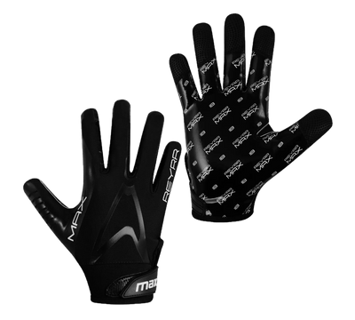 IB MAX Floorball Goalie Practice Gloves with silicone grip and leather fingertips for durability and control in training sessions