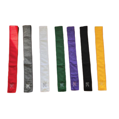 Long and slim Reyrr Gameday Towel Skill football towels in multiple colors with velcro and belt loop for easy attachment, made of high-quality microfiber.