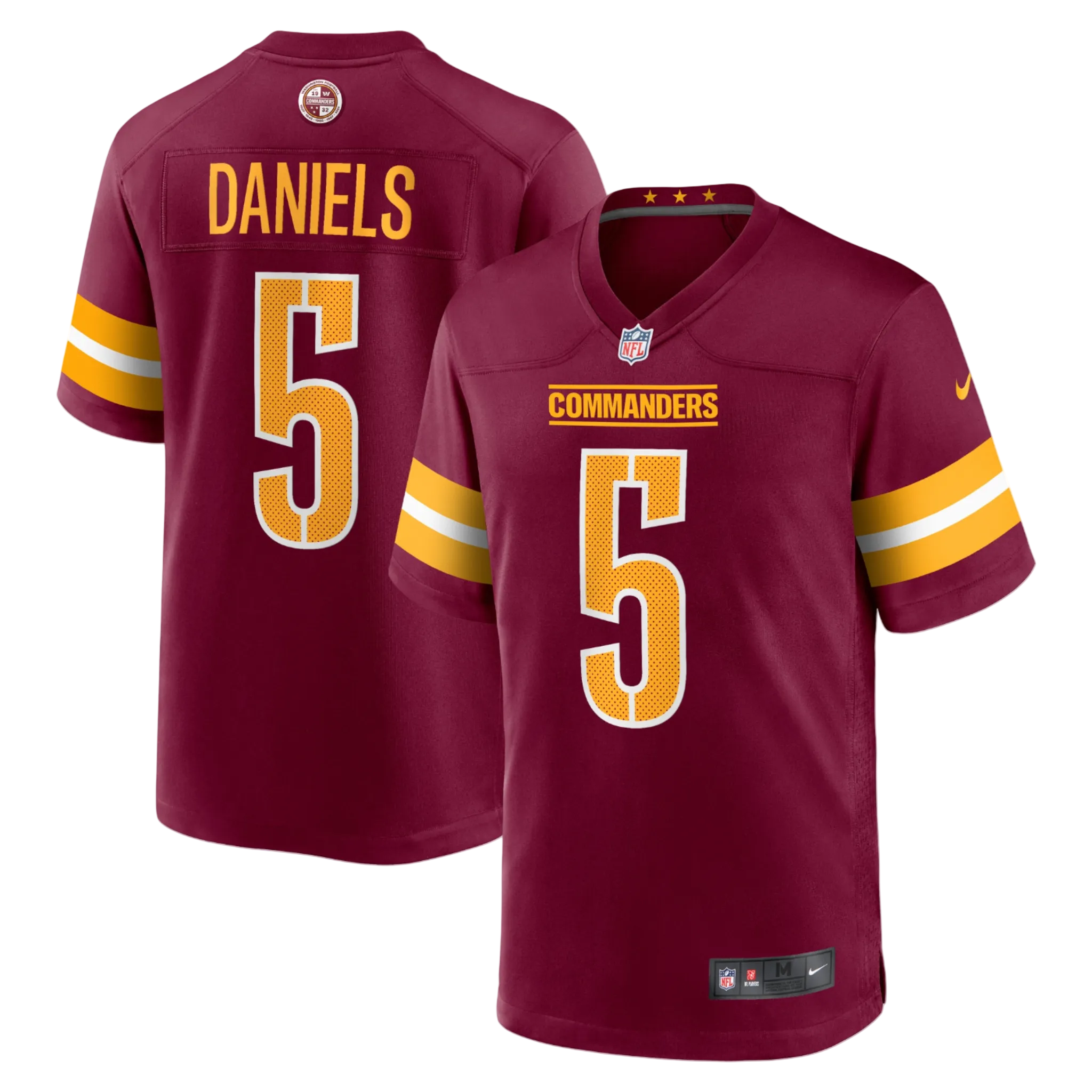 Camiseta de juego Nike de Jayden Daniels (Washington Commanders)