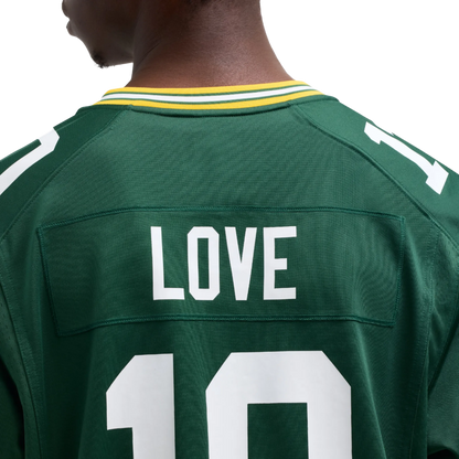 Camiseta de juego Nike de Jordan Love (Green Bay Packers)