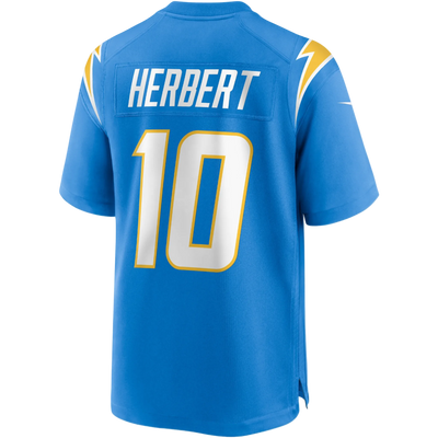Camiseta de juego Nike de Justin Herbert (Los Angeles Chargers)