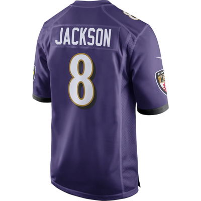 Camiseta de juego Nike de Lamar Jackson (Baltimore Ravens)