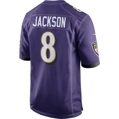 Camiseta de juego Nike de Lamar Jackson (Baltimore Ravens)