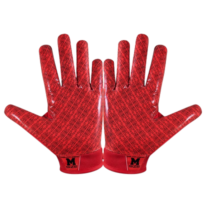 Reyrr ZERO gloves with red silicone grip and breathable nylon back, designed for athletes seeking performance and comfort.